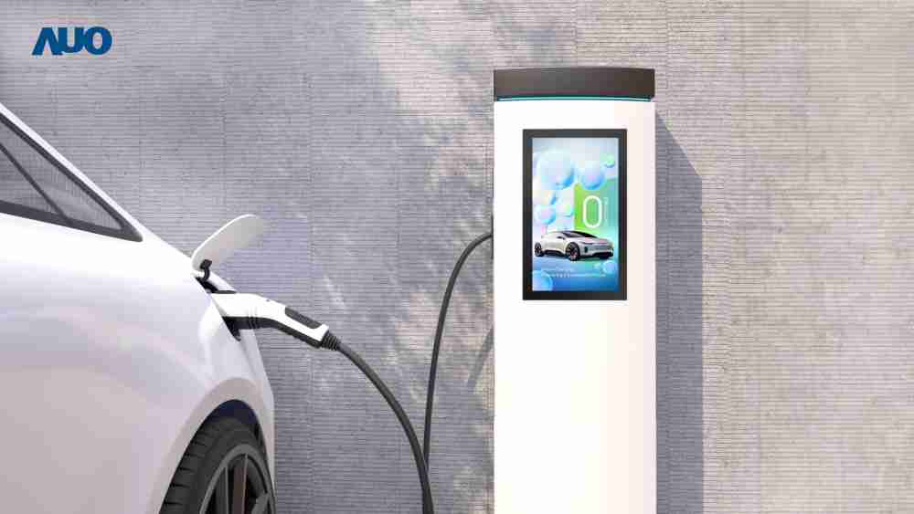 友達〝EVSE車用充電樁解決方案〞專為電動汽車充電樁設計，，，，具有高亮度、、、克服戶外艱難環境的耐溫、、耐紫外線等特性，，並搭載散熱性及擴充性強的高效能工業電腦，，，，可實現人機互動訴求，，，，如資訊顯示、、、、支付等應用